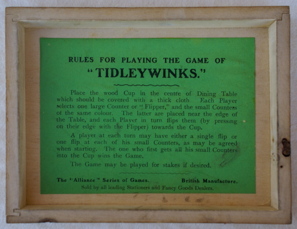 Tucker Tw ID • ALN-01c1 — publisher • "Alliance" Series — title • TIDLEY WINKS