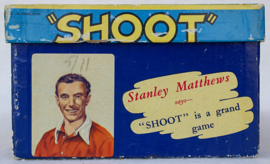 Tucker Tw ID • BER-03c1 — publisher • Berwick (Liverpool, England) — title • "SHOOT" - THE FAMOUS INDOOR FOOTBALL GAME
