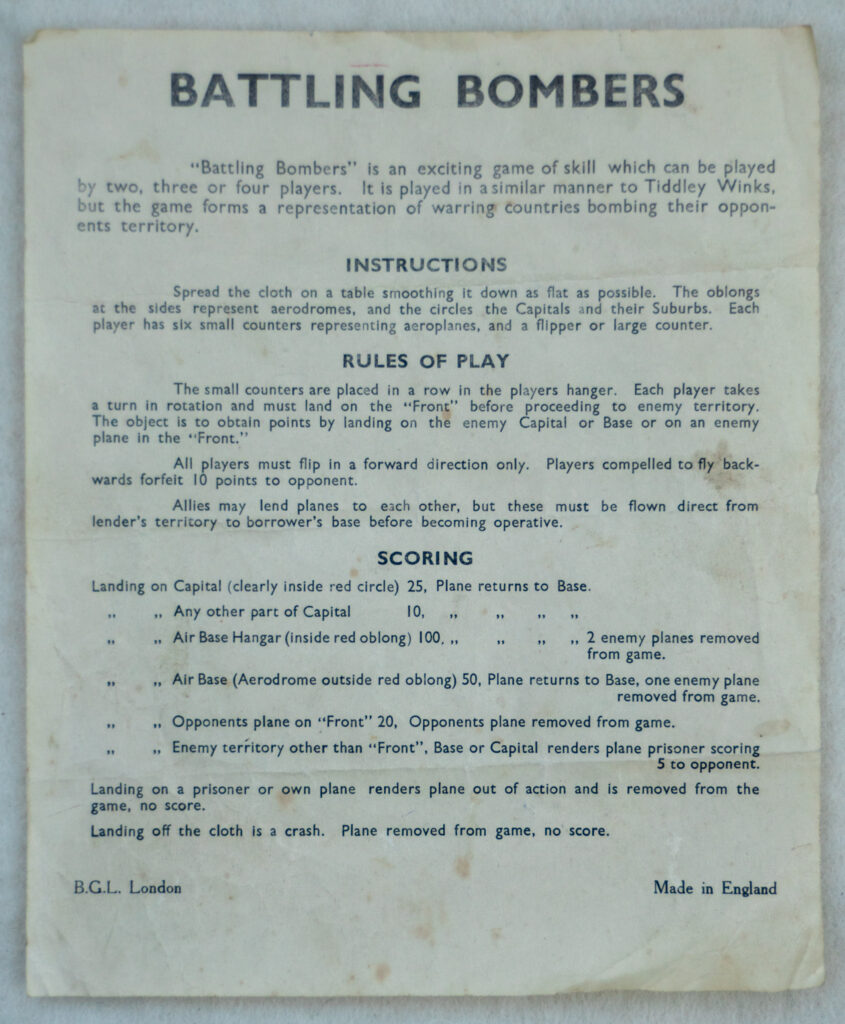 Tucker Tw ID • BGL-02c1 — publisher • British Games Ltd. (BGL) (London — title • BATTLING BOMBERS