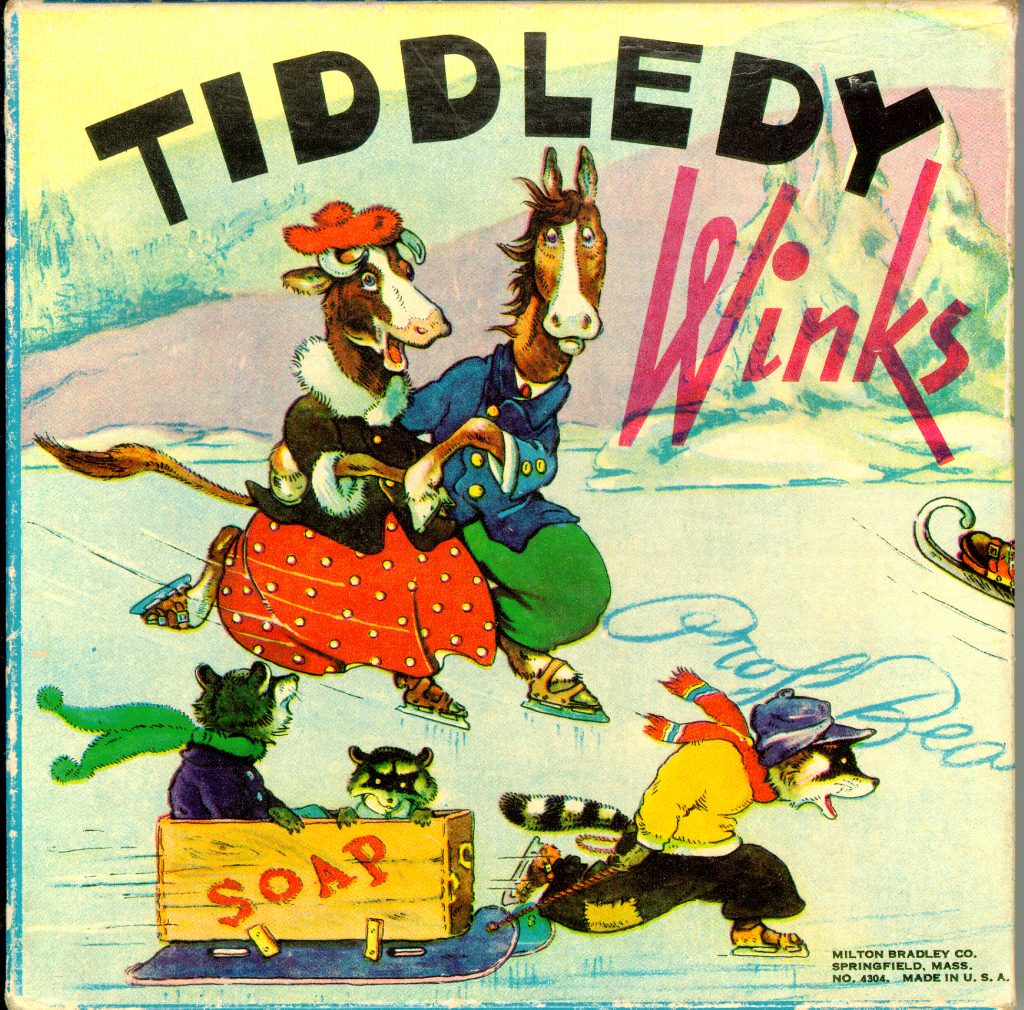 Tucker Tw ID • BRA-13 — publisher • Milton Bradley Co. — title • TIDDLEDY Winks