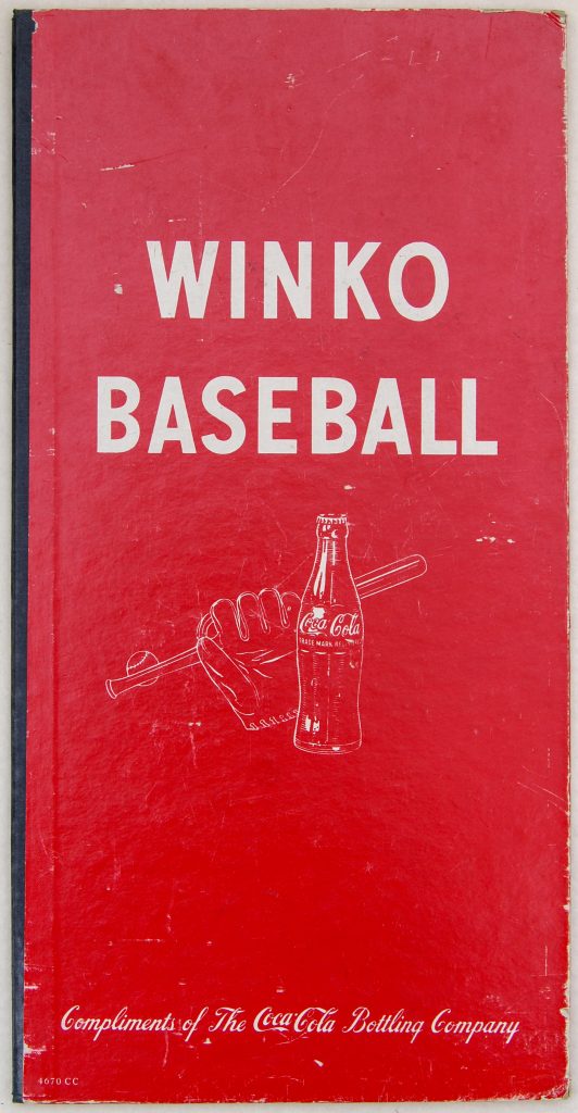 Tucker Tw ID • BRA-44 — publisher • Milton Bradley / Coca-Cola — title • WINKO BASEBALL