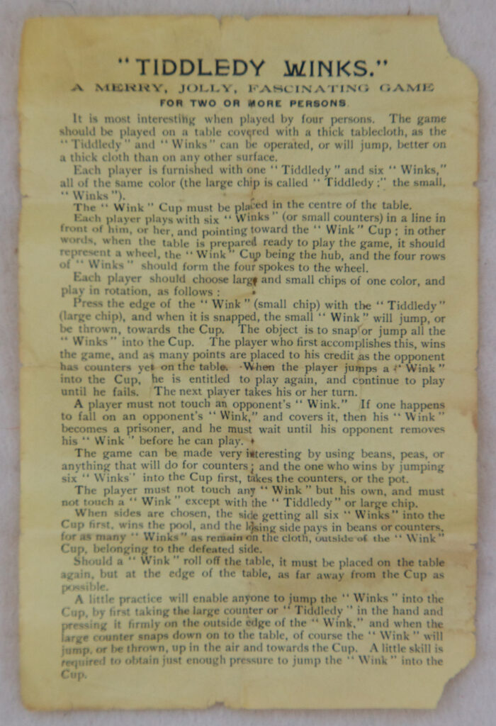 Tucker Tw ID • IBW-04c2 — publisher • I. B. & W. Co. — title • "TIDDLEDY WINKS"