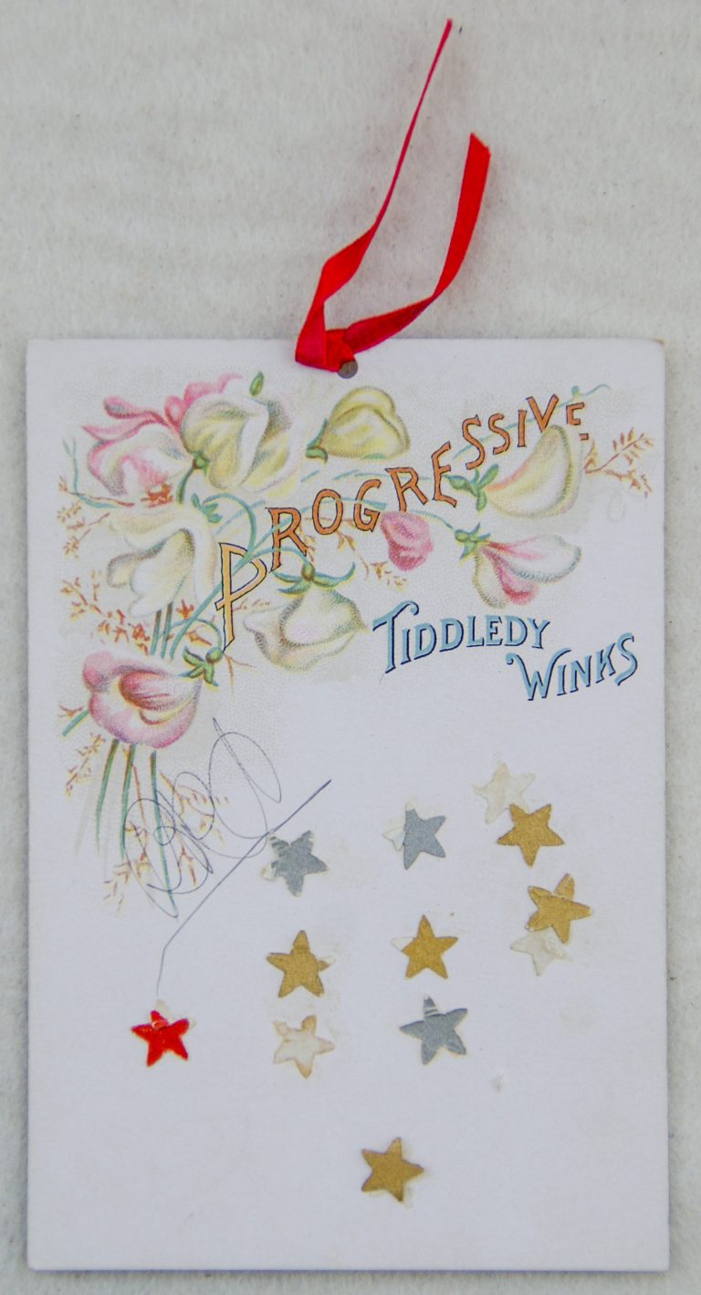 Tucker Tw ID • MCL-08 — publisher • McLoughlin Bros. — title • Progressive Tiddledy Winks
