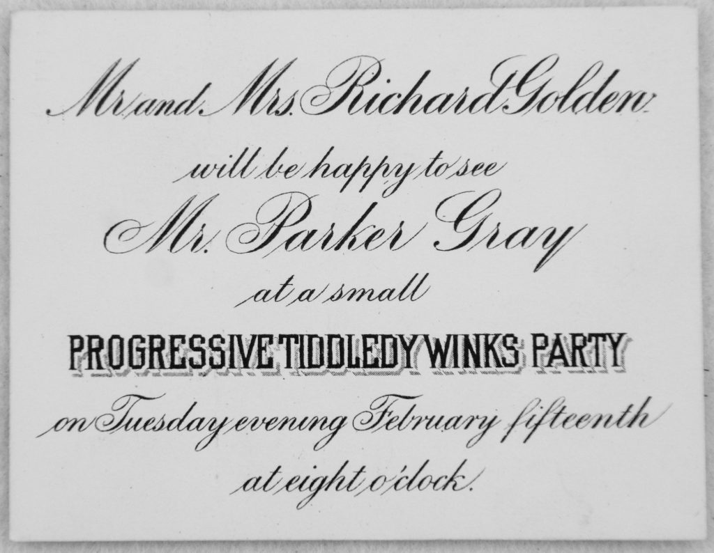 Tucker Tw ID • MCL-08 — publisher • McLoughlin Bros. — title • Progressive Tiddledy Winks