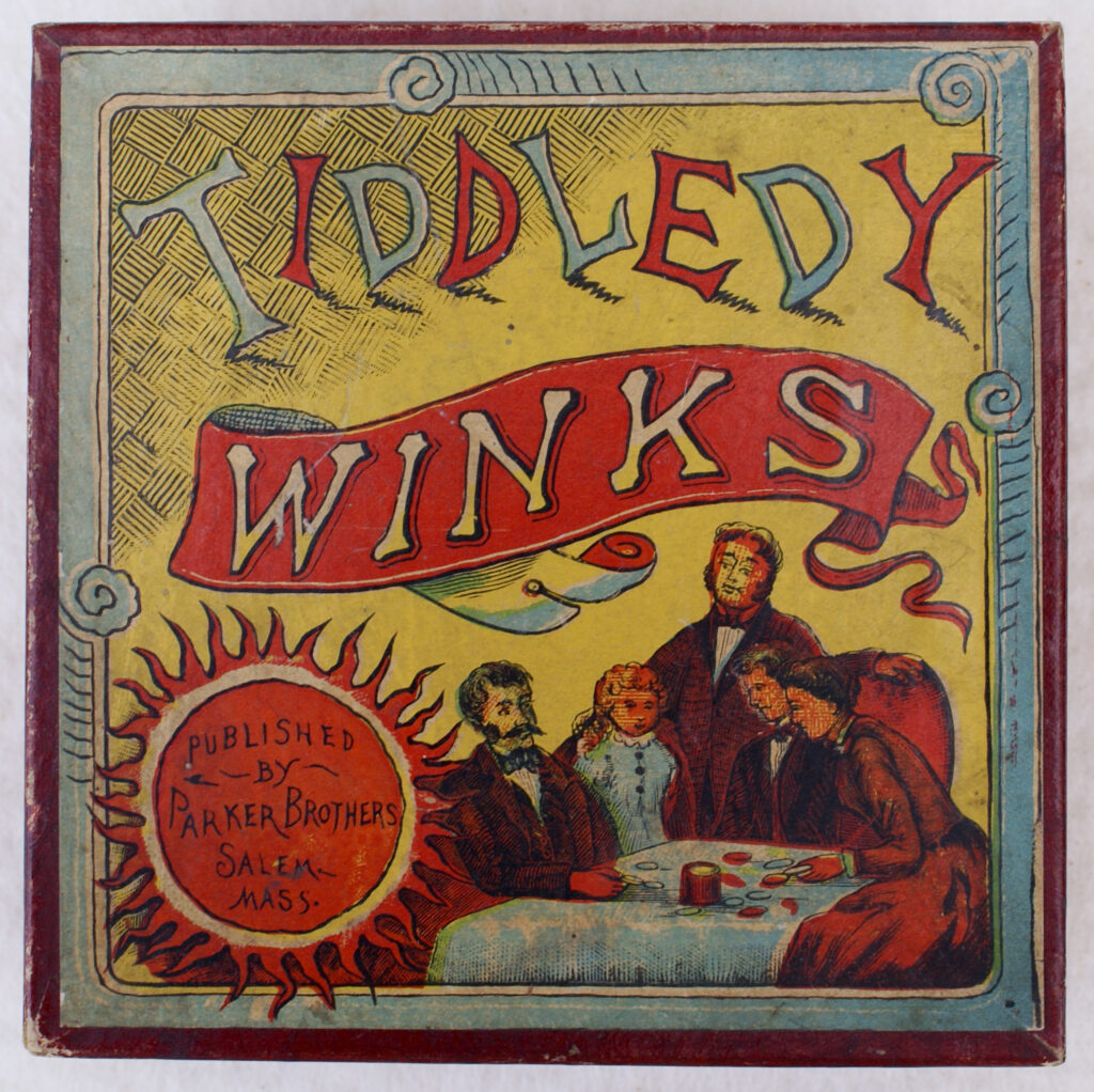 Tucker Tw ID • PBR-21c1 — publisher • Parker Brothers (Salem, Massachu — title • TIDDLEDY WINKS