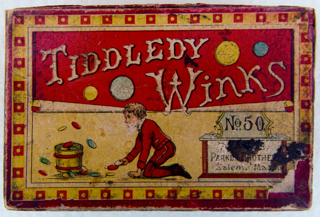 Tucker Tw ID • PBR-37v2 — AGPI ID • G-30138 — publisher • Parker Brothers (Salem, Massachu — title • TIDDLEDY Winks No. 50 — notes • Publisher catalog number: 50. — keywords • Parker Brothers, game, game cover, gc-image, publisher