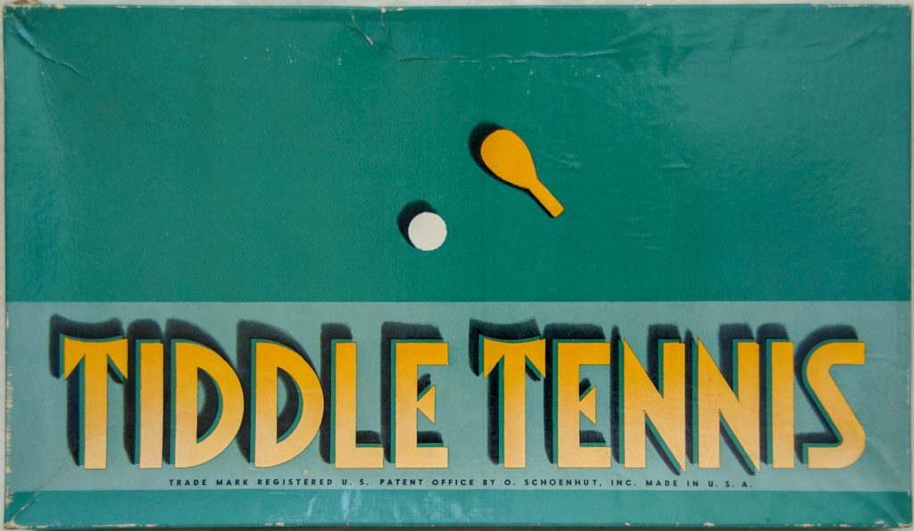 Tucker Tw ID • SCH-03c2 — publisher • O. Schoenhut, Inc. — title • TIDDLE TENNIS