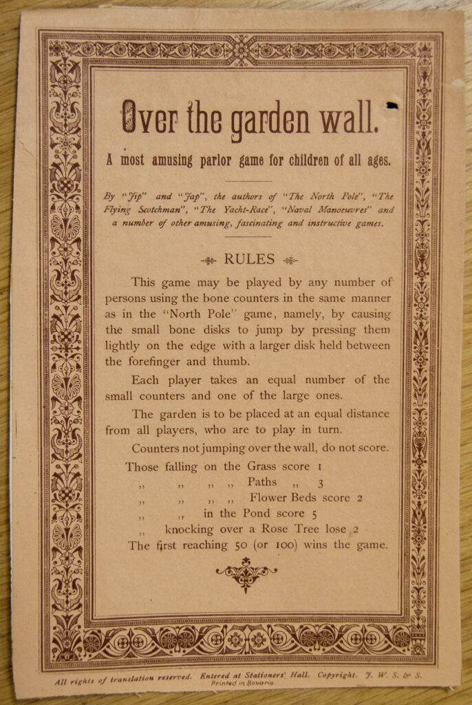 Tucker Tw ID • SPE-08 — publisher • J. W. Spear & Sons — title • Over the Garden Wall