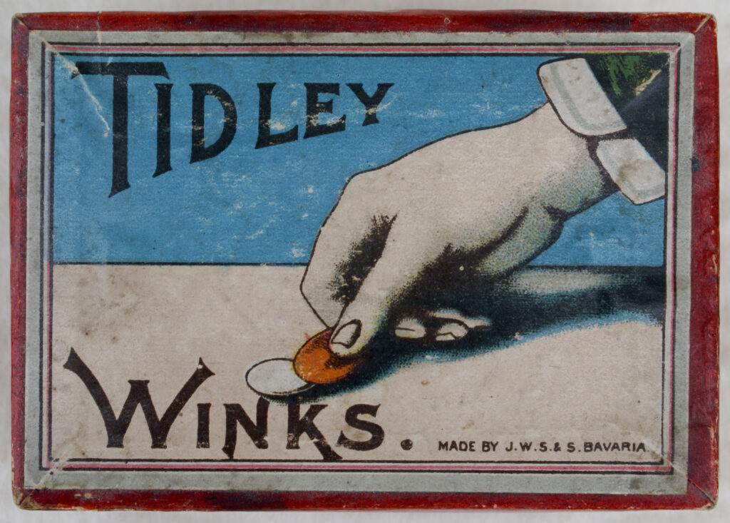 Tucker Tw ID • SPE-44c1 — AGPI ID • G-30814c1 — publisher • J. W. Spear & Söhne (Nürnberg- — title • TIDLEY WINKS. — notes • Rules in German only. — keywords • game, game cover, gc-image