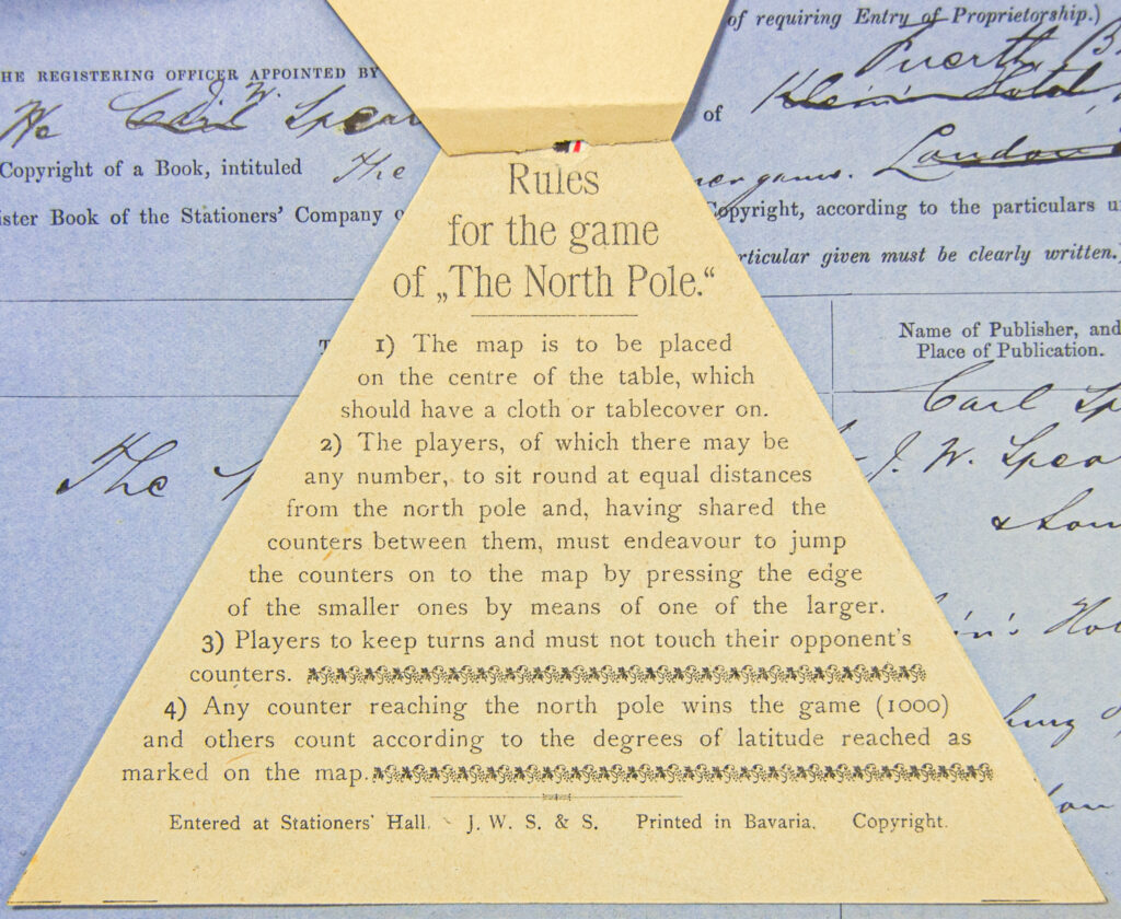 Tucker Tw ID • SPE-72 — publisher • J. W. S. & S. (Bavaria) — title • A NEW GAME THE NORTH POLE