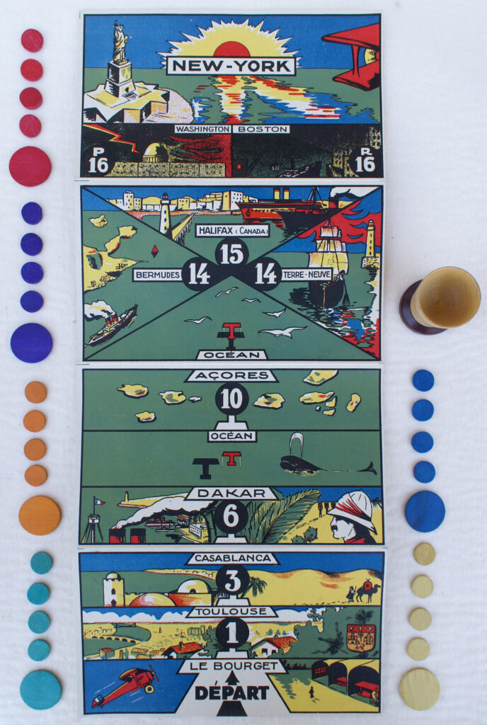 Tucker Tw ID • UNK-133c1 — publisher • (unknown, France) — title • NOUVEAU GRAND JEU DE LA PUCE PARIS - NEW-YORK